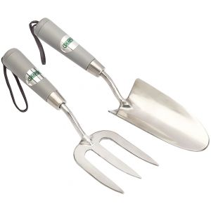 Draper - Stainless Steel Hand Fork and Trowel Set (2 Piece)