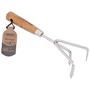 Draper - Draper Heritage Stainless Steel Hand Cultivator with Ash Handle