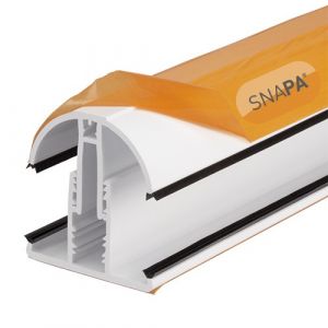 Snapa Lean-to Bar 10, 16, 25, 32,&35mm.Inc.Endcp 2.5m White