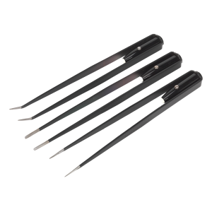 Sealey Industrial Tweezer Set 3pc with LED Light