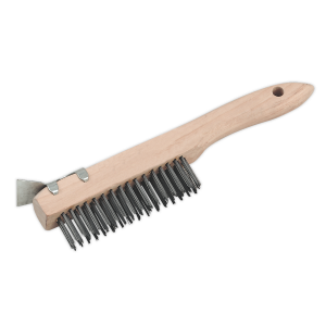 Sealey Wire Brush with Steel Fill & Scraper 260mm